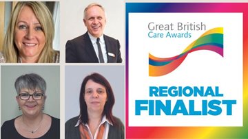 Five amazing HC-One Colleagues shortlisted for awards at the Great British Care Awards 2022, Regiona
